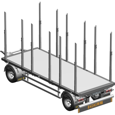 3D model of the DOLL timber transport A2P-LZ66 platform trailer